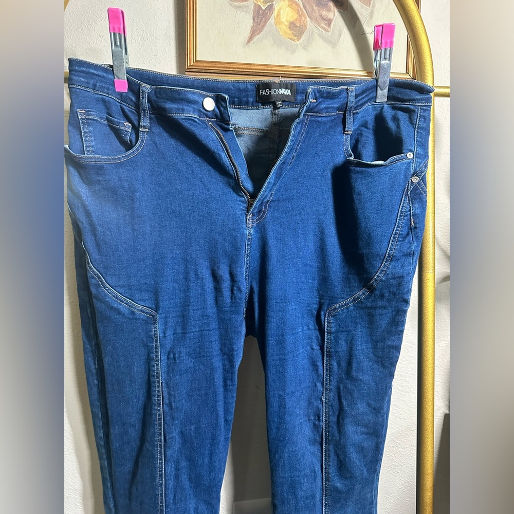 Fashion Nova Blue Flare & Wide Leg Jeans